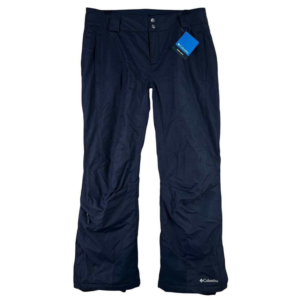 Columbia Omni-Heat Snow Pants Mens L Short Navy Blue Insulated Ski Winter Sport